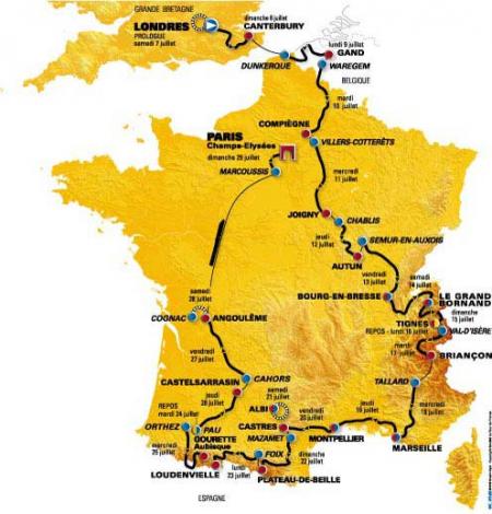 PARCOUR DU TOUR 2007